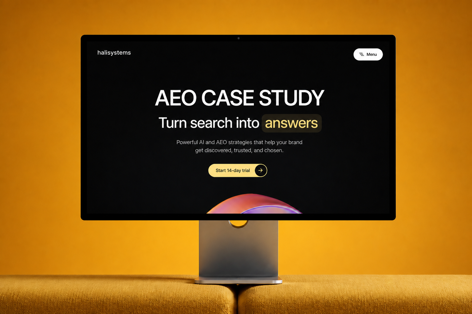 Halisystems AEO case study on studio display